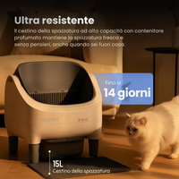 Catty Pet - Lettiera automatica e autopulente per gatti con App