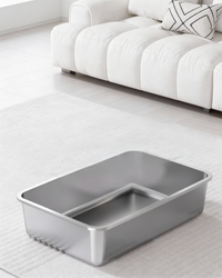 Katzentoilette Steel Basic – offene Katzentoilette aus Stahl