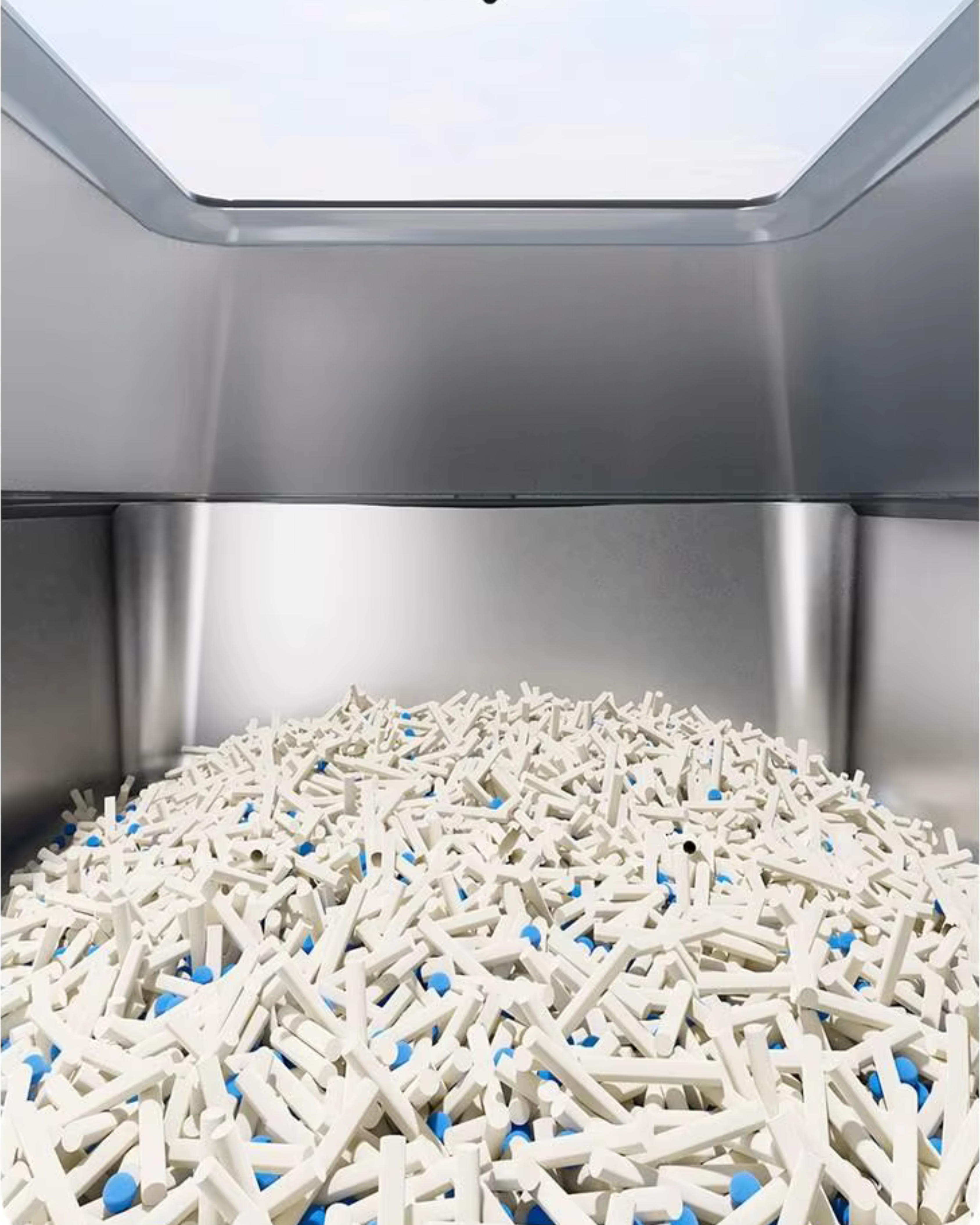 Letty Pet - lettiera in acciaio inox per gatti semi-chiusa