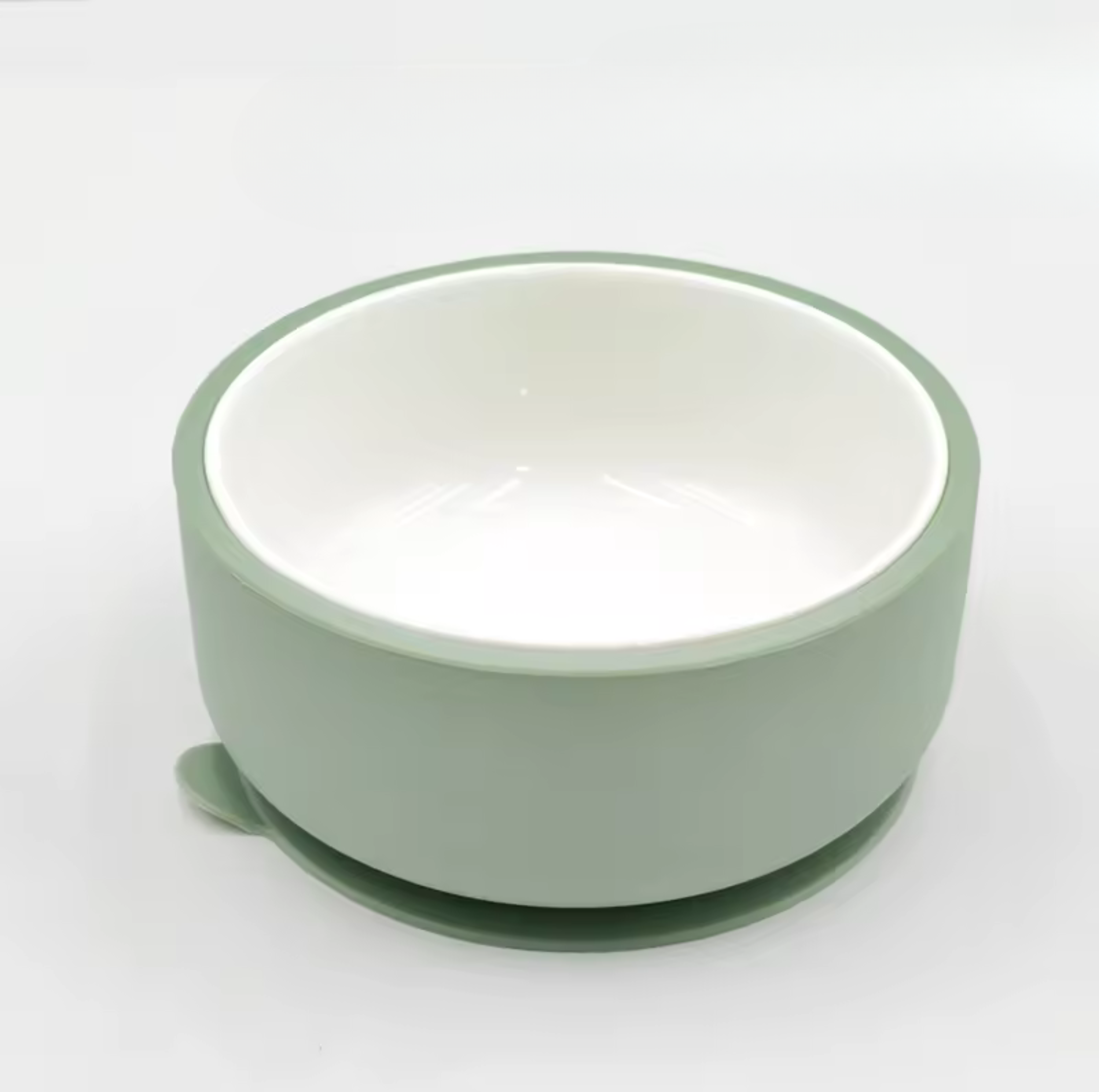 Pretty Bowl Ceramic- Ciotola 2 in 1 in ceramica e silicone alimentare con ventosa antiribaltamento