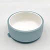 Pretty Bowl Ceramic- Ciotola 2 in 1 in ceramica e silicone alimentare con ventosa antiribaltamento