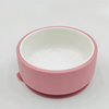 Pretty Bowl Ceramic- Ciotola 2 in 1 in ceramica e silicone alimentare con ventosa antiribaltamento
