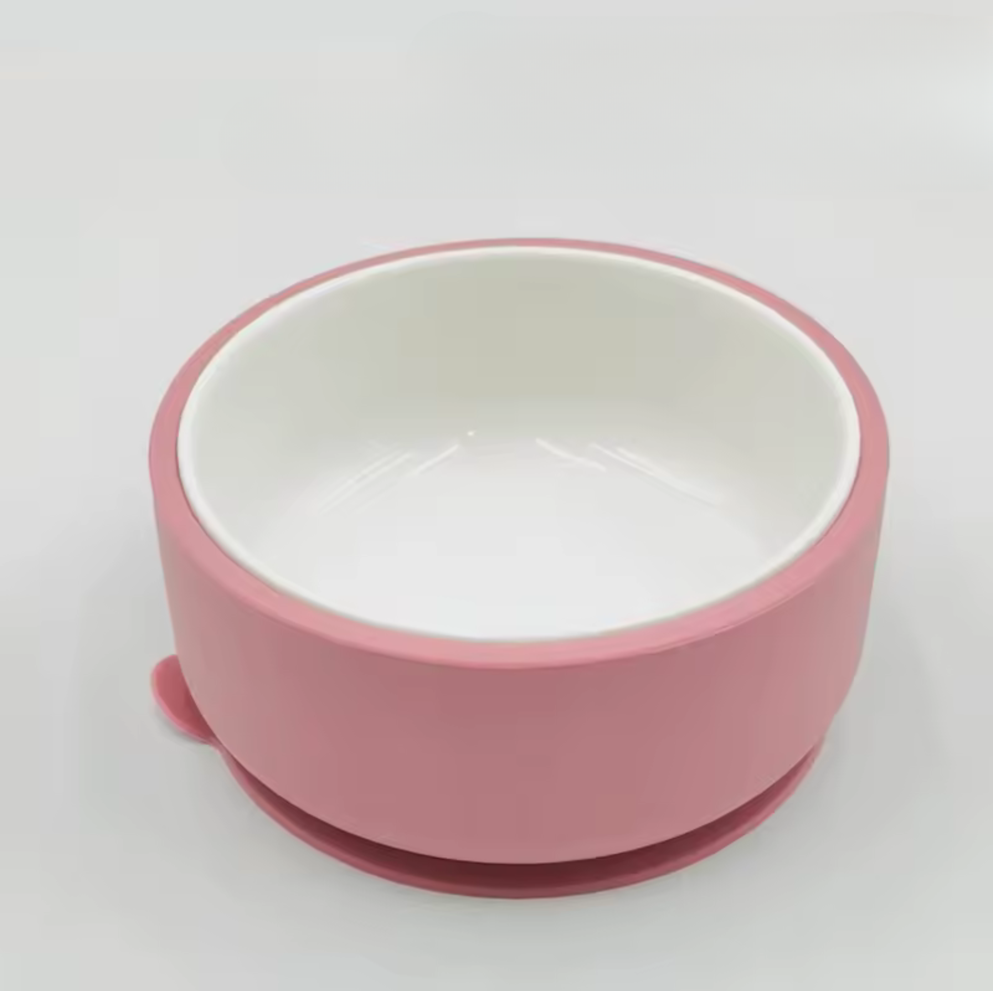 Pretty Bowl Ceramic- Ciotola 2 in 1 in ceramica e silicone alimentare con ventosa antiribaltamento