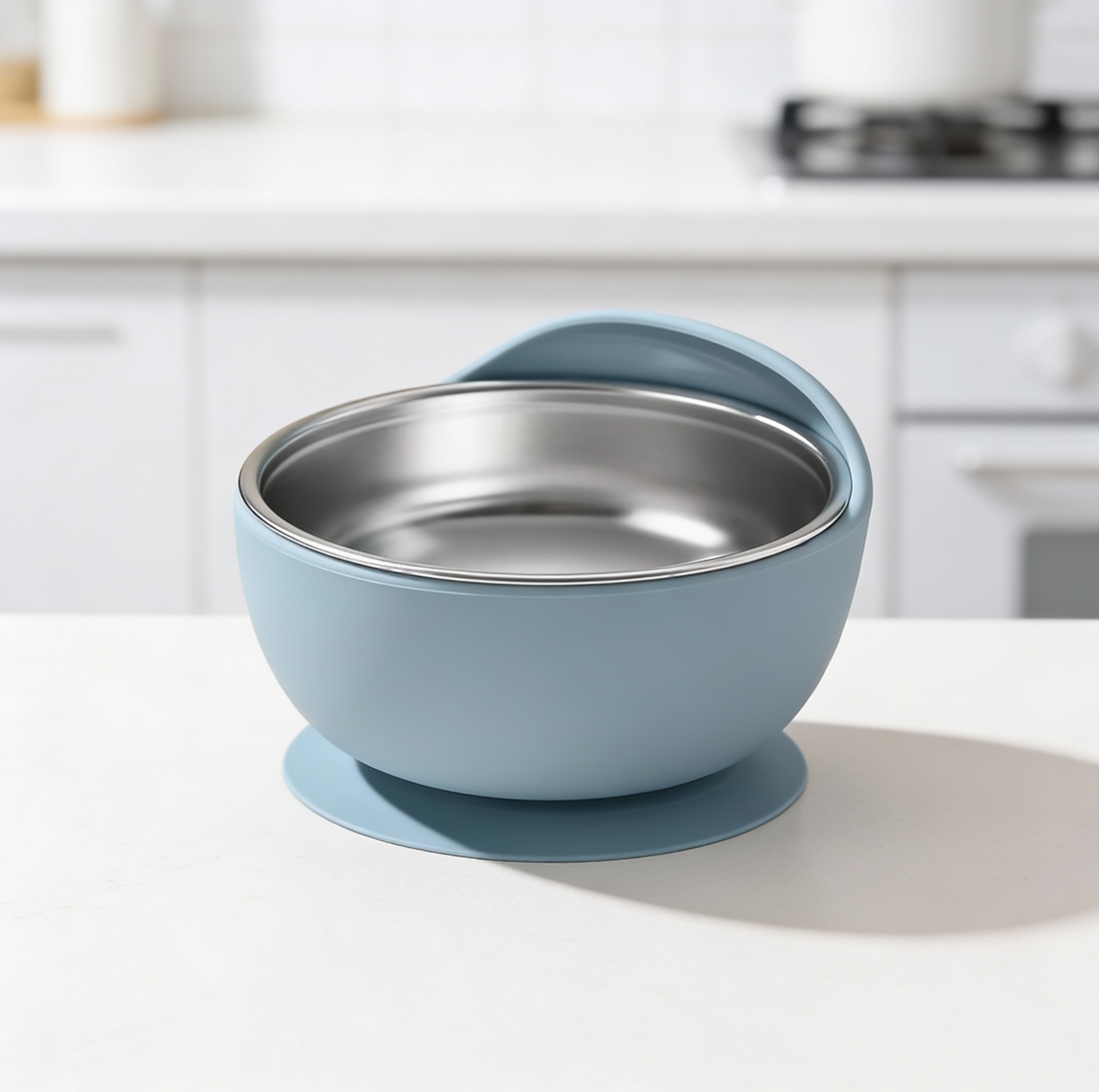 Pretty Bowl- Ciotola 2 in 1 in acciaio e silicone alimentare con rialzo