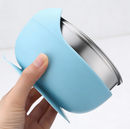 Pretty Bowl- Ciotola 2 in 1 in acciaio e silicone alimentare con rialzo
