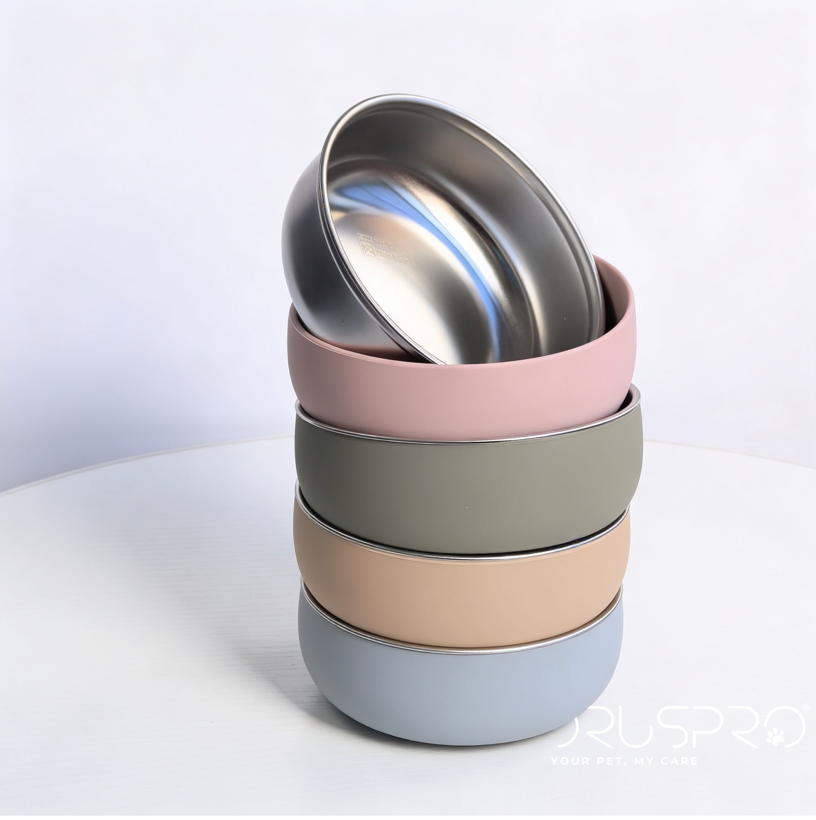 Pretty Bowl Classic- Ciotola 2 in 1 estraibile in acciaio inossidabile e silicone alimentare
