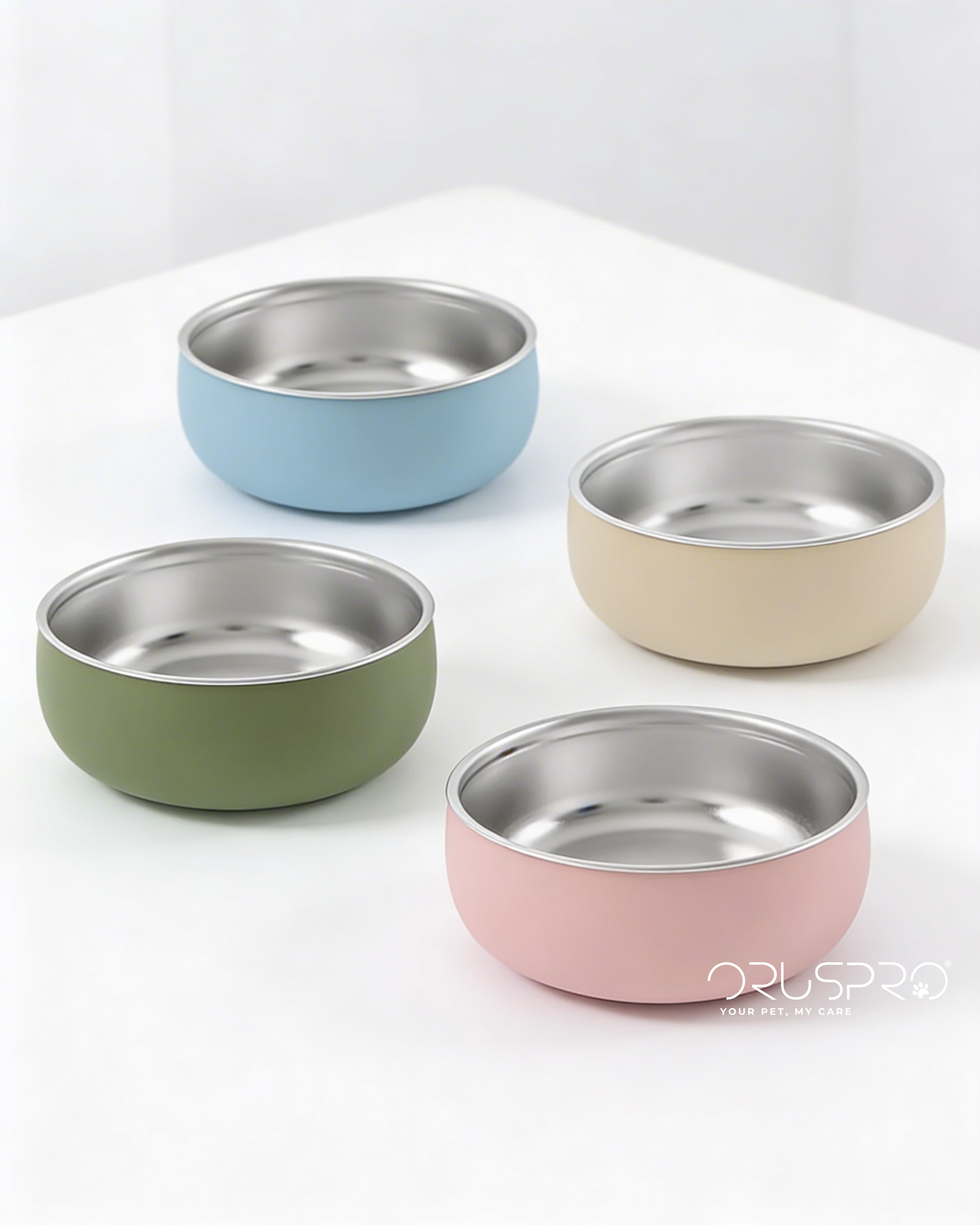 Pretty Bowl Classic- Ciotola 2 in 1 estraibile in acciaio inossidabile e silicone alimentare