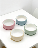 Pretty Bowl Ceramic- Ciotola 2 in 1 in ceramica e silicone alimentare con ventosa antiribaltamento