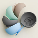 Slow Bowl Flow- Ciotola anti ingozzamento, antiribaltamento e bordo angolato a 45° in silicone BPA free