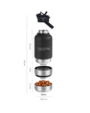 Ronny Steel Water – 3-in-1 Trinkflasche mit Doppelnapf 1L