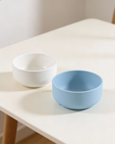 Pretty Bowl Ceramic - 2-in-1 ceramic and food-grade silicone bowl with anti-tip suction cup