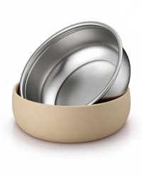 Pretty Bowl Classic- Ciotola 2 in 1 estraibile in acciaio inossidabile e silicone alimentare