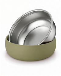 Pretty Bowl Classic- Ciotola 2 in 1 estraibile in acciaio inossidabile e silicone alimentare
