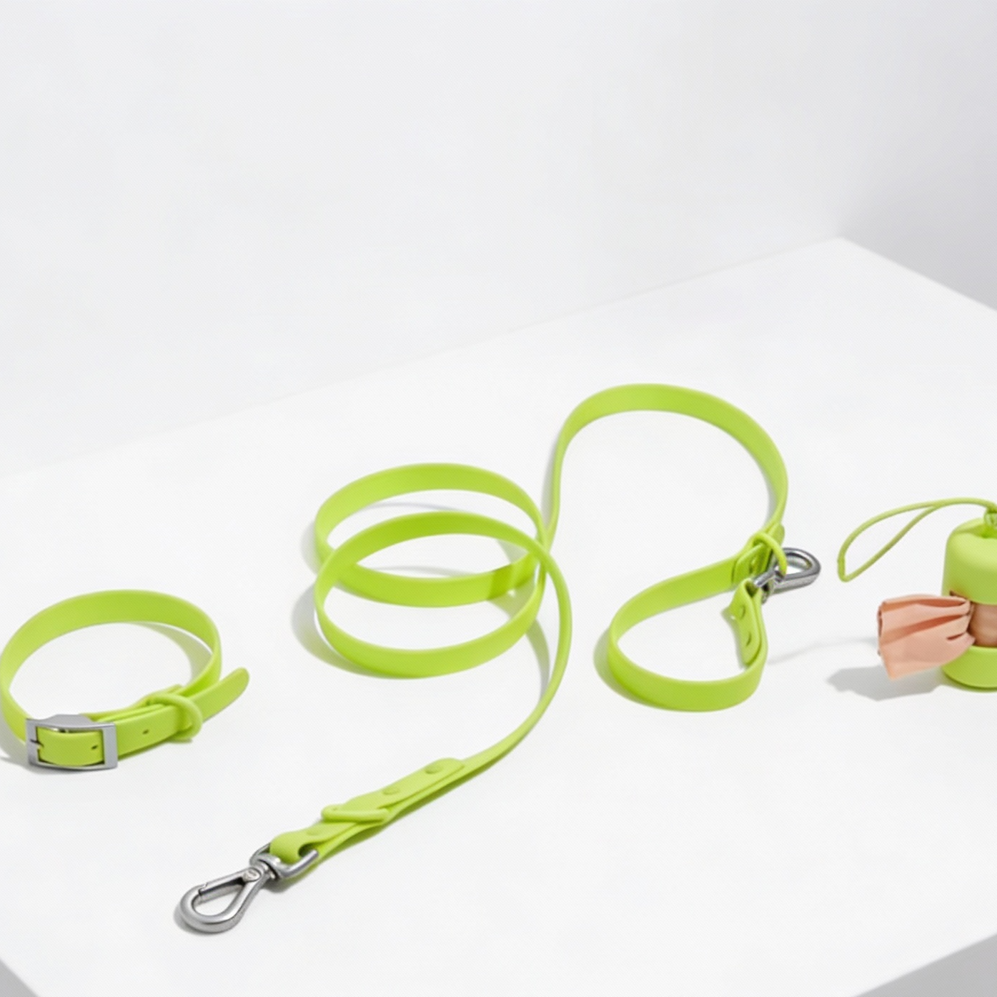 Collar+ Leash+ Bag+ Walky Set Tag Holder