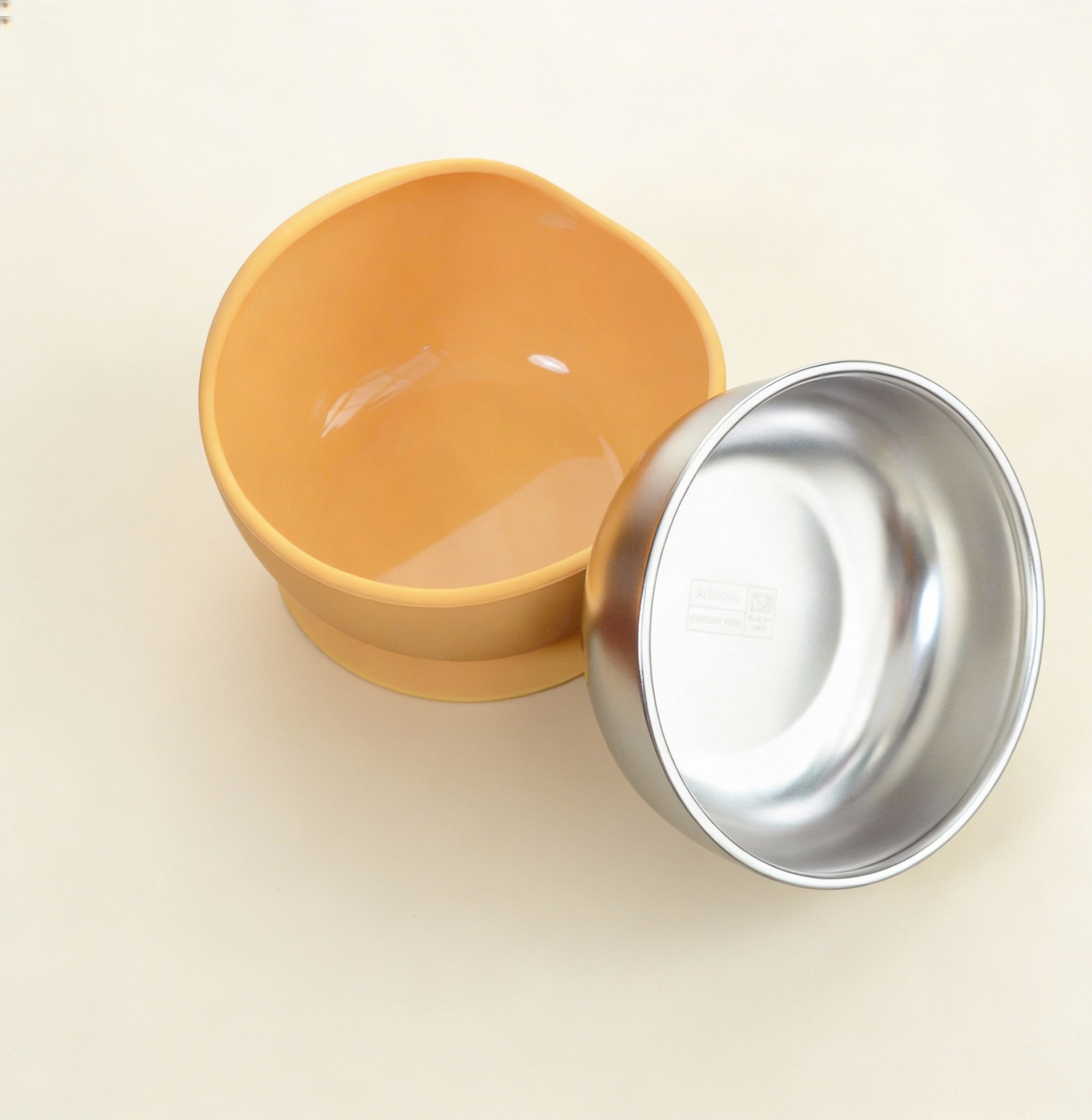 Pretty Bowl- Ciotola 2 in 1 in acciaio e silicone alimentare con rialzo